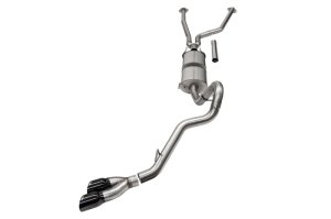 Toyota Tundra Performance Exhaust - Side Exit - CORSA Performance - Sport Cat-Back + Twin 4in Black PVD Tips - Black - `22-`25